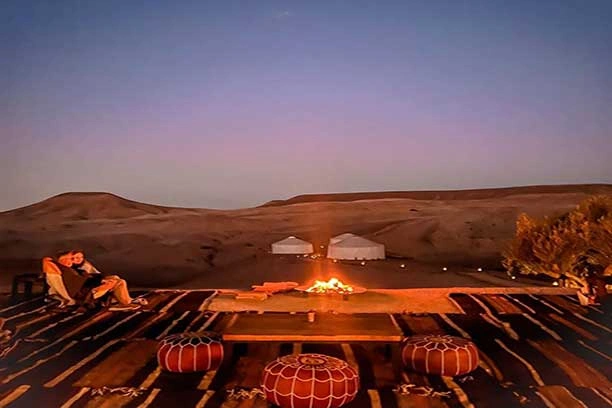 Dîner au crépuscule au désert d’Agafay